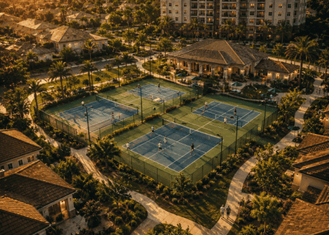 55+ Communities with Pickleball